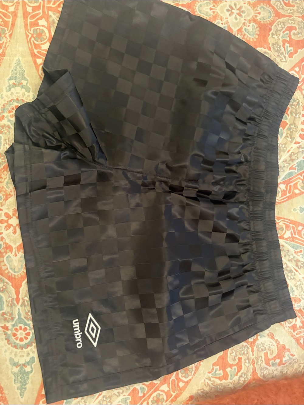 Umbro Black Checkerboard Athletic Shorts